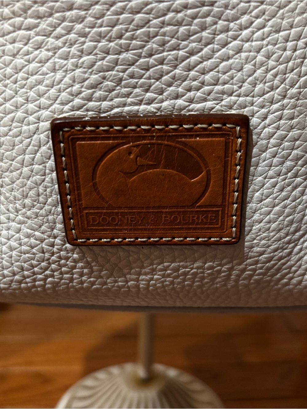 Dooney & Bourke White Pebble Leather Tassel Hobo Shoulder Bag - Picture 2 of 15